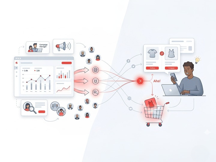 Digital marketing funnel affecting purchase behaviour