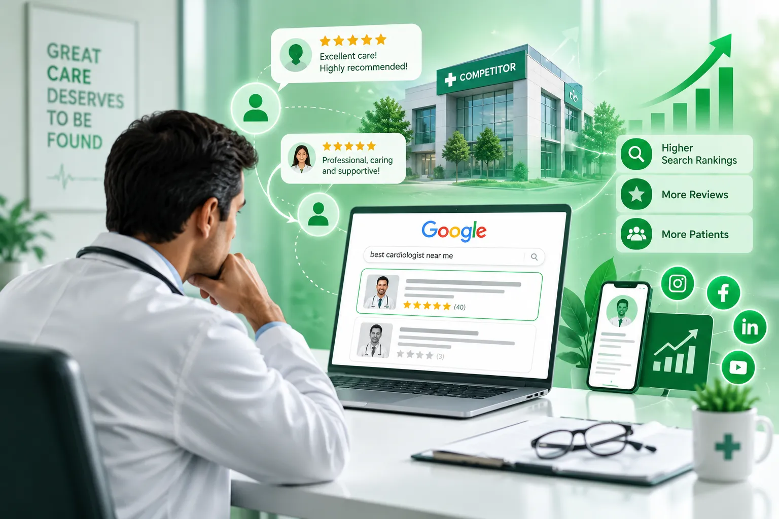 Clinic losing patients to competitors with stronger online presence