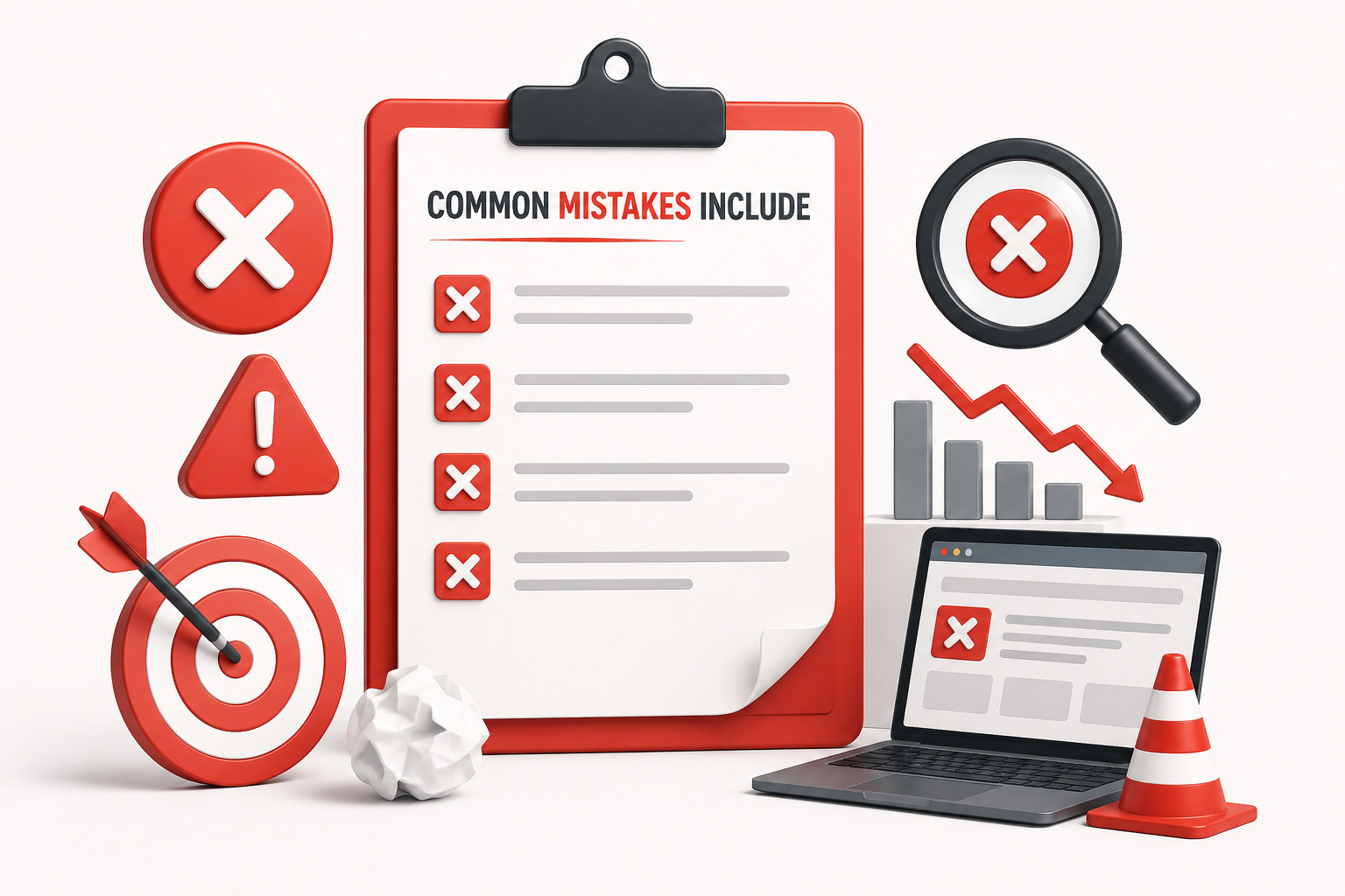 Common SEO Mistakes Illustration